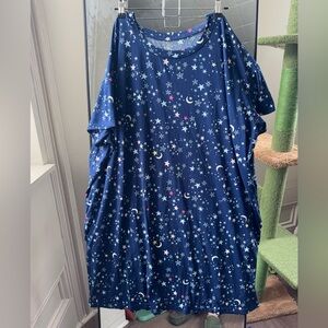 Starry Night Blue Night Gown